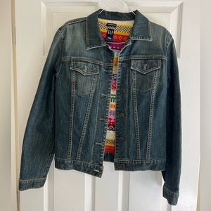 Gap jeans jacket with knit lining